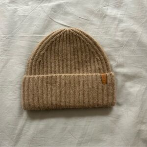 Vince Cashmere Chunky Knit Beanie  Camel